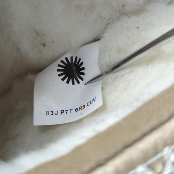 UGG Tazz Fur Lined Suede Platform Slippers Tan Women's US Size 10 - Picture 8 of 8